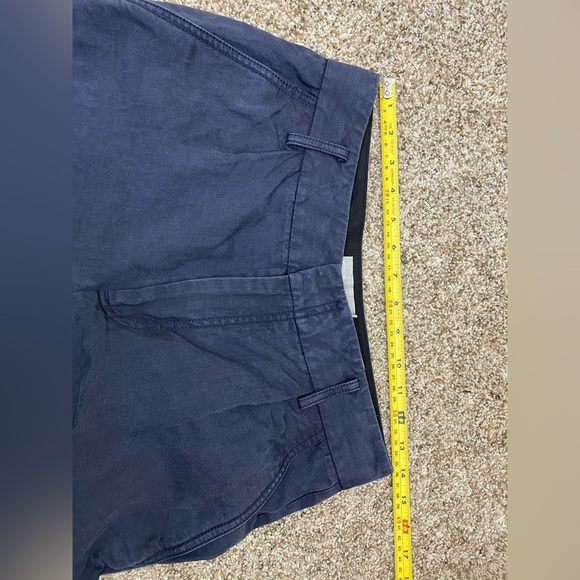 VINCE Linen Lyocell Cotton Blend Washed Faded Blue Trouser Casual Cropped Pant 4 - Picture 6 of 14